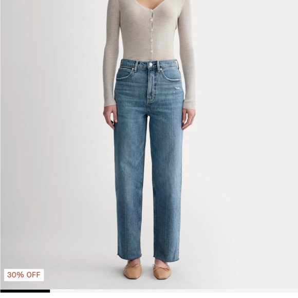 Everlane Denim - Everlane The Way High Women's Straight Leg Blue Jeans NWT
